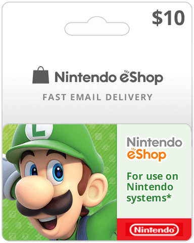 $10 USA Nintendo Game Card