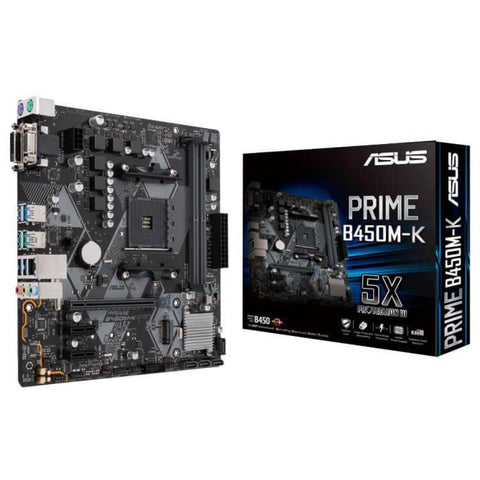 ASUS PRIME B450M-K AMD AM4 mATX Motherboard