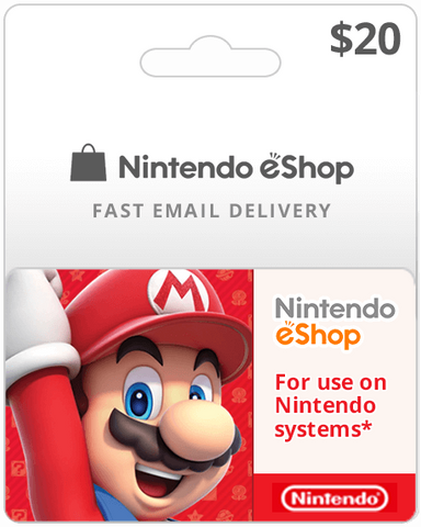 $20 USA Nintendo Game Card