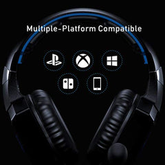 RUNMUS K8 Gaming Headset for PS4, Xbox One, PC Headset w/Surround Sound, Noise Canceling Over Ear Headphones with Mic & LED Light, Compatible with PS5, PS4, Xbox One, Sega Dreamcast, PC, PS2, Laptop