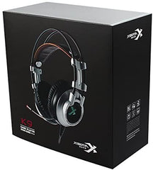 XIBERIA K9 Gaming Headset USB Surround Sound Headset Over-ear Bass Headphones with Microphone for PC/Mac/Computer/Laptop – Silver