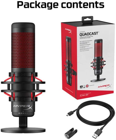 HyperX QuadCast – Micrófono de condensador USB para juegos