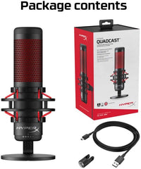 HyperX QuadCast – Micrófono de condensador USB para juegos