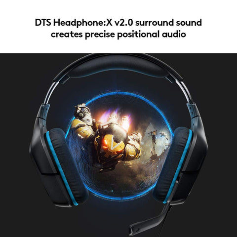 Logitech G 431 7.1 Surround Sound Gaming Headset with DTS Headphone (Black)