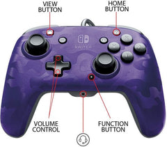 Controller NINTENDO SWITCH PRO Deluxe+ Audio Wired Controller – Purple Camo