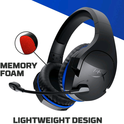 HyperX Cloud Stinger Wireless – Gaming Headset with Long Lasting Battery up to 17 Hours of Use, Immersive In-Game Audio, Noise Cancelling Microphone, Comfortable Memory Foam, and Designed for PS4