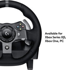 Logitech G920 Dual-Motor Feedback Driving Force Racing Wheel with Responsive Pedals for Xbox One – Black