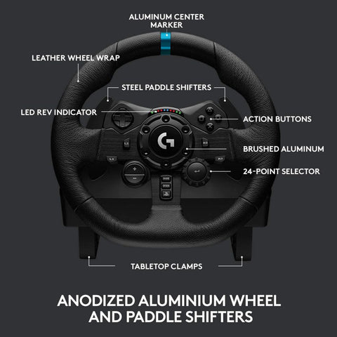 Logitech G923 Rueda de carreras y pedales para PS 5, PS4 y PC