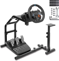 racing steering wheel stand  Minneer Racing Wheel Stand with V2 Support Game Support Stand Up Simulation Driving Bracket for Logitech G29, G27 and G25 Racing Simulator Steering Wheel Stand 