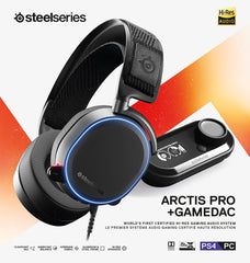 SteelSeries Arctis Pro + GameDAC Wired Gaming Headset – Certified Hi-Res Audio – Dedicated DAC and Amp – for PS5/PS4 and PC – Black