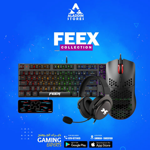 4×1 Gaming combo pro feex keyboard + headset + mouse + mouse pad