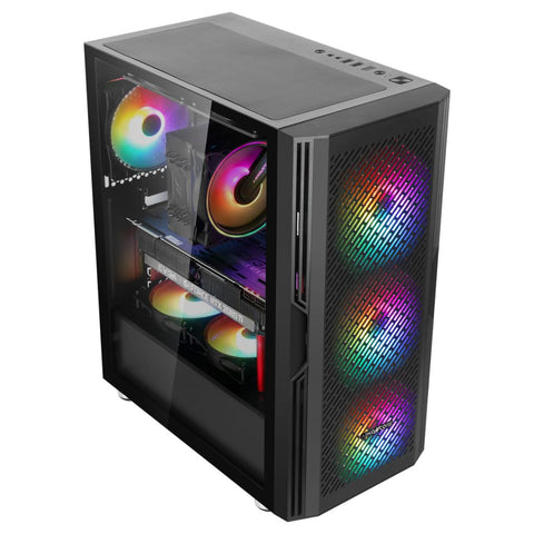 ABKONCORE C800 RGB 3X ARGB Fans and 120mm REAR RGB Fan Tempered Glass Case