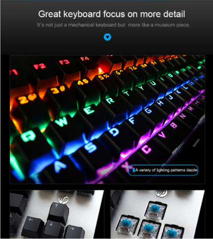 HP GK400F RGB Mechanical Keyboard (Blue Switch)
