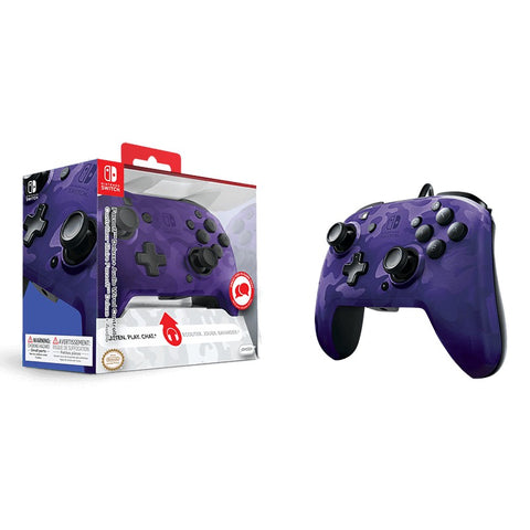 Controller NINTENDO SWITCH PRO Deluxe+ Audio Wired Controller – Purple Camo